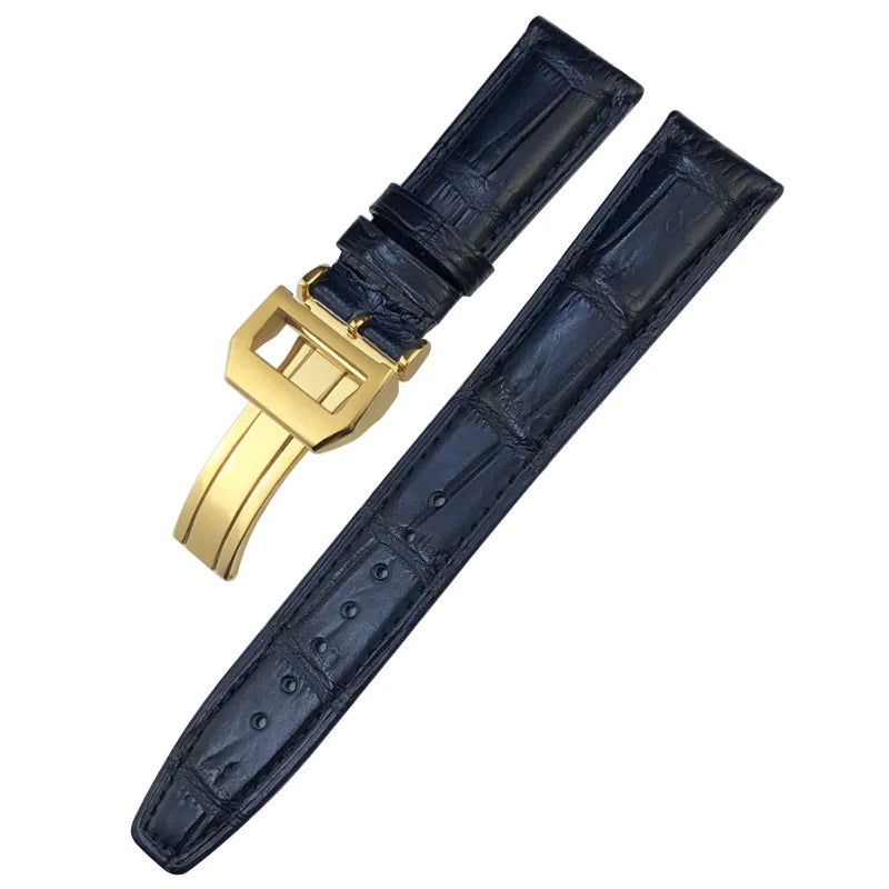 Bracelet de montre en cuir de Crocodile américain, 20mm 21mm 22mm, pour IWC PORTUGIESER PORTOFINO Pilot, outils gratuits