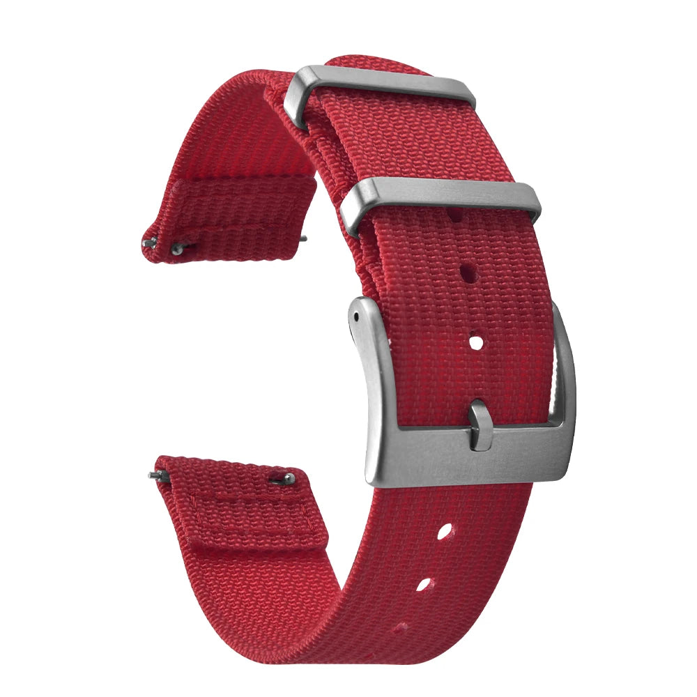 Bracelet de montre en nylon à dégagement rapide-bande durable à texture nervurée en deux pièces 18 mm 20 mm 22 mm pour montres militaires tactiques