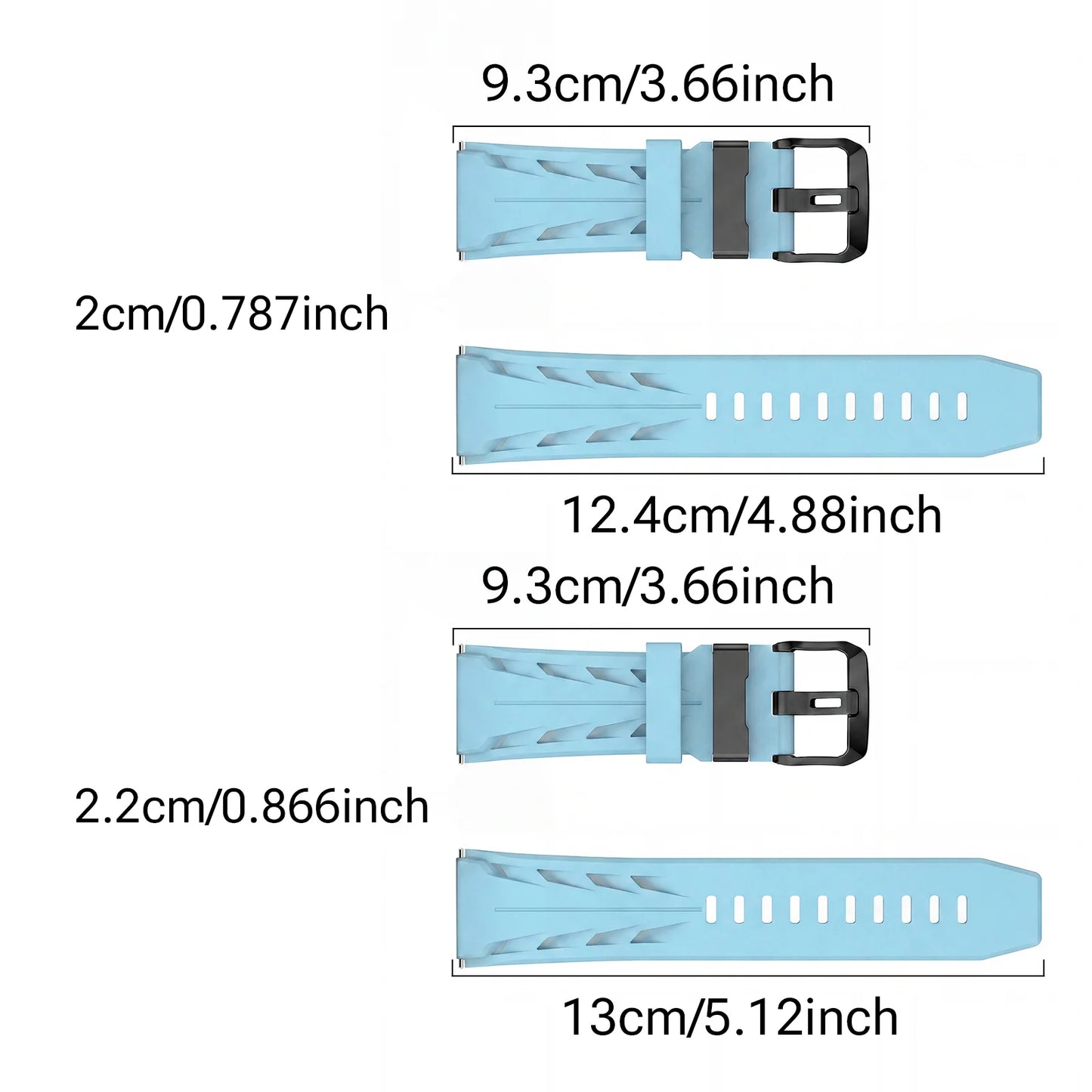 Bracelet de montre lumineux Konse 20/22 mm, adapté aux montres Samsung 7/6/5/4/FE, bracelet en silicone lumineux pour le sport
