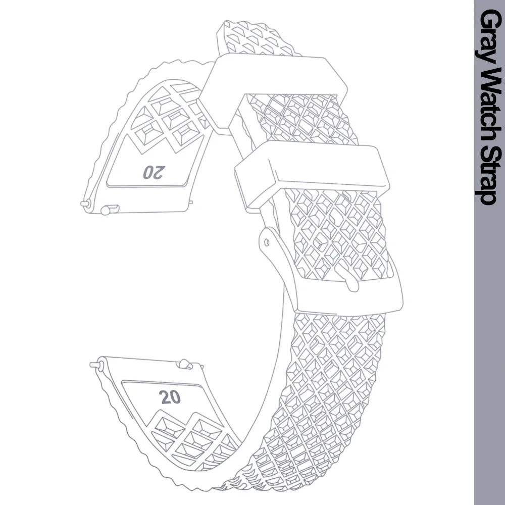 Cinturino per orologio Rapide Premium in gomma a nido d'ape - Universale