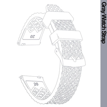 Cinturino per orologio Rapide Premium in gomma a nido d'ape - Universale