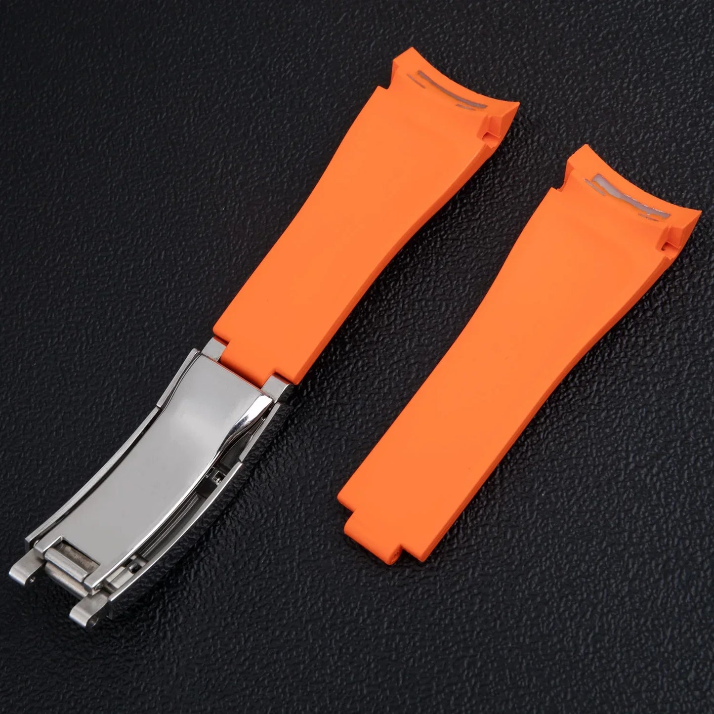 Cinturino per orologio in caucciù fluorurato FKM premium, impermeabile, 22mm, per cinturino Rolex Explorer II 42mm 226570