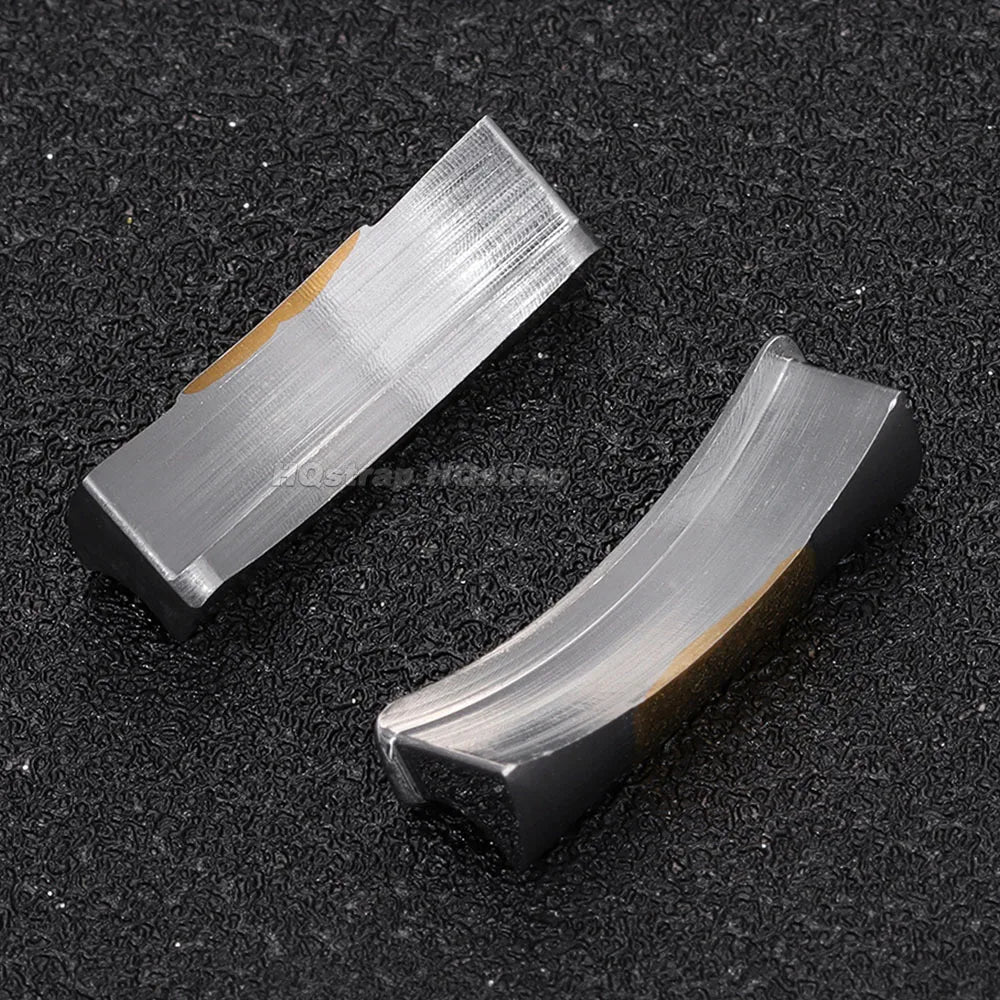 2 pièces lien d'extrémité incurvée solide pour bracelet de montre Rolex Submariner pour Water Ghost pour Daytona 20mm 21mm bracelet en caoutchouc connexion sans couture
