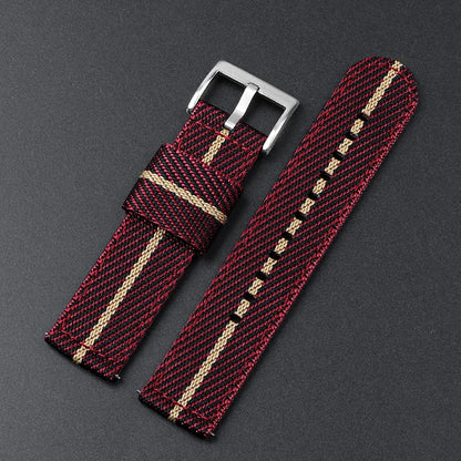 Bracelet de montre Nato 2 Pièces - Compatible connectée - Sangles en Nylon Tissé