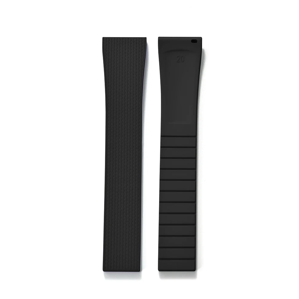 Original Stripess CTS FKM 20mm rubber watch strap for d-elug FKM CTS quick release watch strap silver butterfly buckle cut to size