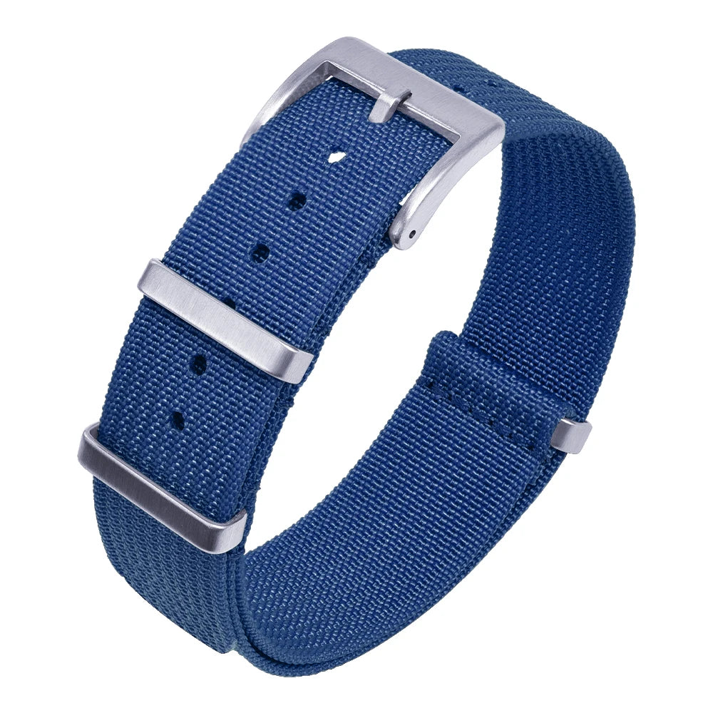 Bracelet en Nylon nervuré à rayures de haute qualité 18mm 20mm 22mm bracelet de montre en tissu tressé bracelets de montre en Nylon  Accessoire pour montre traditionnelle