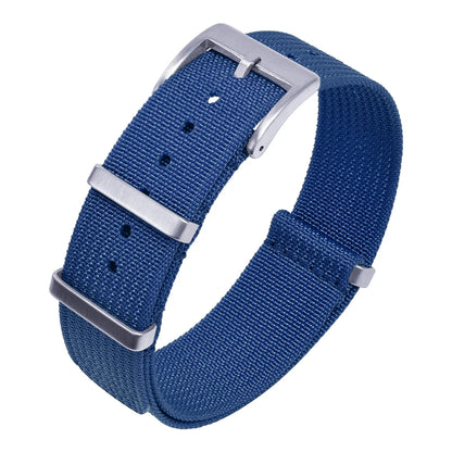 Bracelet en Nylon nervuré à rayures de haute qualité 18mm 20mm 22mm bracelet de montre en tissu tressé bracelets de montre en Nylon  Accessoire pour montre traditionnelle