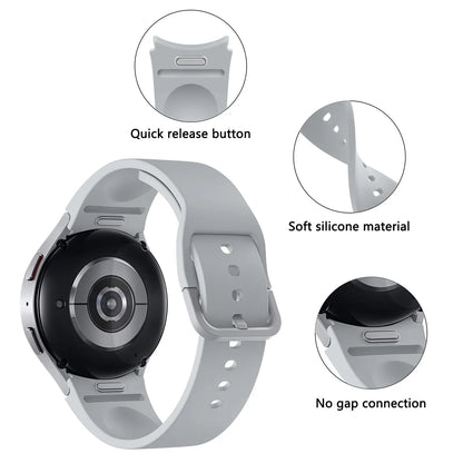 Bracelet d'origine pour Samsung Galaxy Watch 7 6 5 4 FE 44mm 40mm/Pro 45mm Bracelet de Sport en Silicone correa watch6 Bracelet classique 43 47mm