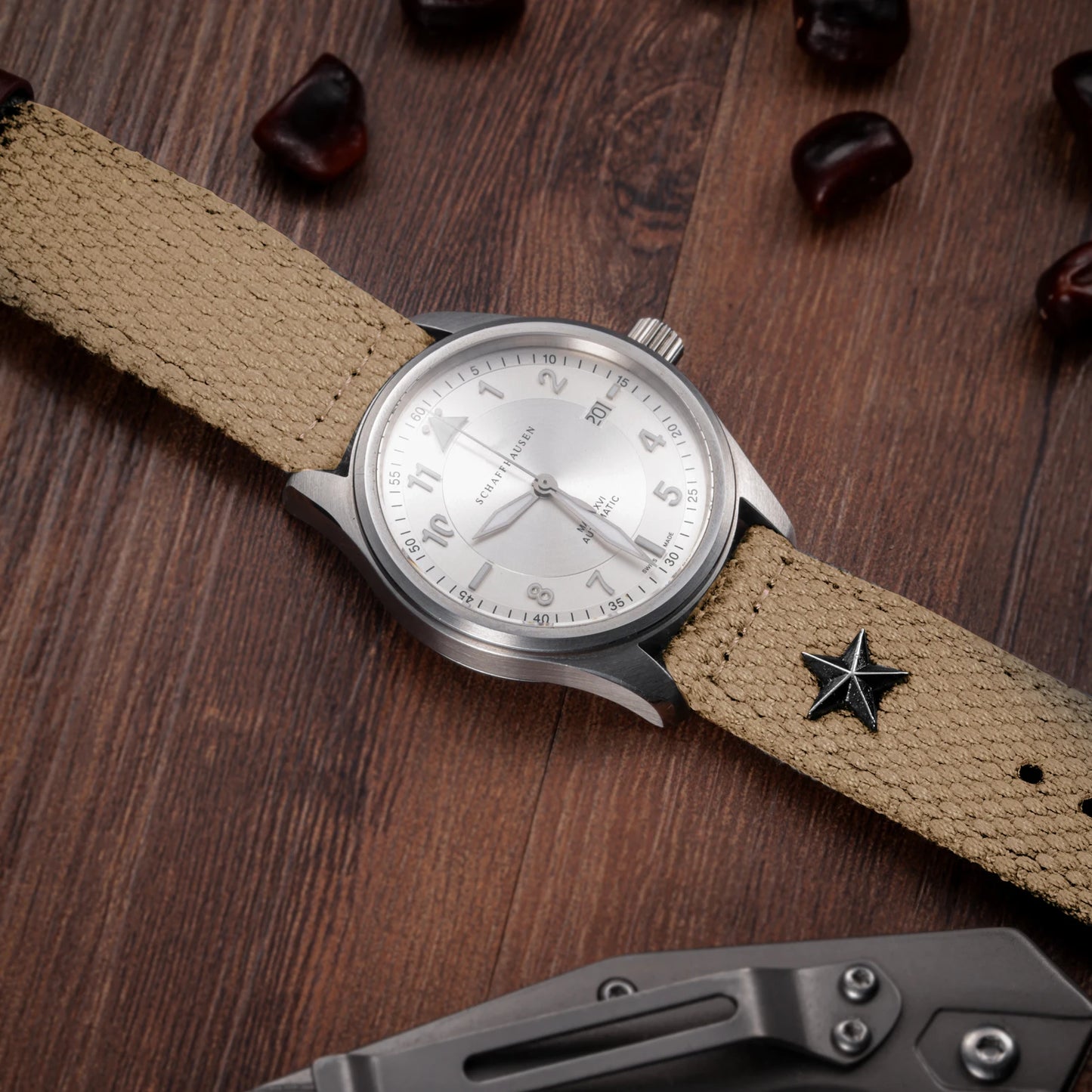 Hemsut-Bracelets de Montre Militaire pour Happator, Montres Vintage, Bracelets Pilote, Citizen Timex, 18mm, 22mm, 24mm