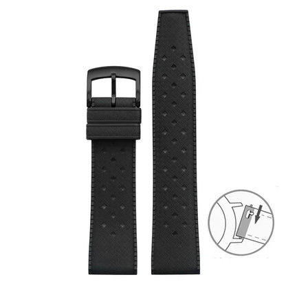 Bracelet de montre en caoutchouc fluoré, 20mm 22mm, libération rapide, Sport, étanche, FKM, pour hommes et femmes, bracelet de remplacement pour Seiko pour Citizen