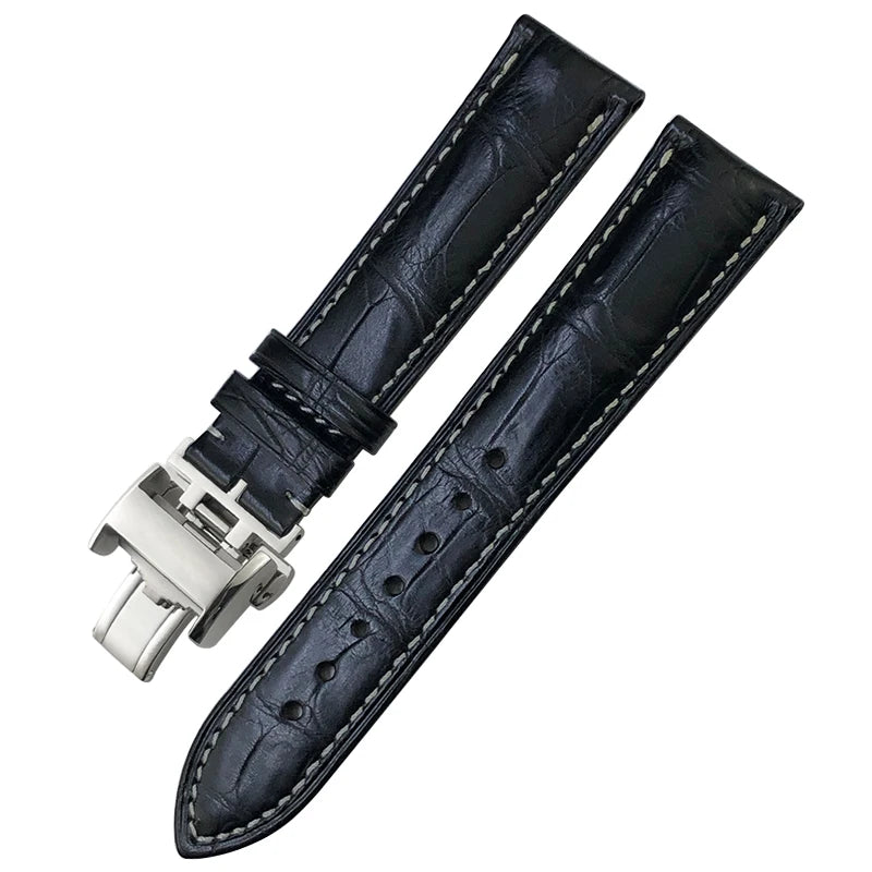 Cinturino per orologio in pelle di alligatore americano, in pelle di coccodrillo, 16mm 18mm 19mm 20mm 21mm 22mm, per cinturino per orologio Longines Master L2 L3 L4 L5