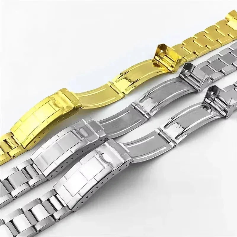 Bracciale vintage in acciaio inossidabile spazzolato con estremità curve, adatto per Rolex RLX 16700 16710 70216, 20 mm