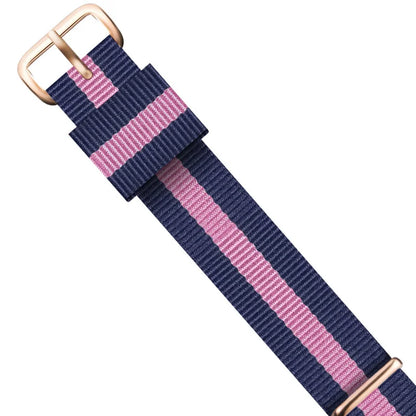 Cinturino per orologio da uomo e da donna, in nylon premium da 18mm e 20mm, color oro rosa e argento, per Daniel Wellington