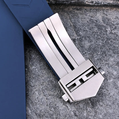22mm 20mm neue wasserdichte Kautschuk-Uhrenarmbänder für TAG HEUER Aquaracer 300 WAY201B CALIBRE 5 Silikonarmband schwarz blau Herren Armband