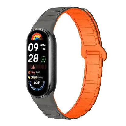 Magnetic Silicone Strap for Xiaomi Mi Band 10 9 8, Replacement Smart Bracelet, Silicone Sports Strap