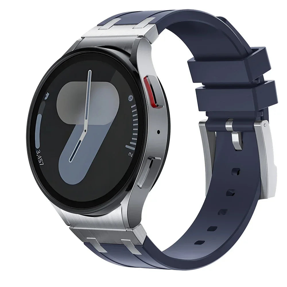 Bracelet de sport en silicone sans interstice pour hommes, compatible Samsung Galaxy Watch 7 40mm 44mm, 6 4 Classic 46 47mm, 42 43mm, 5 Pro 45mm