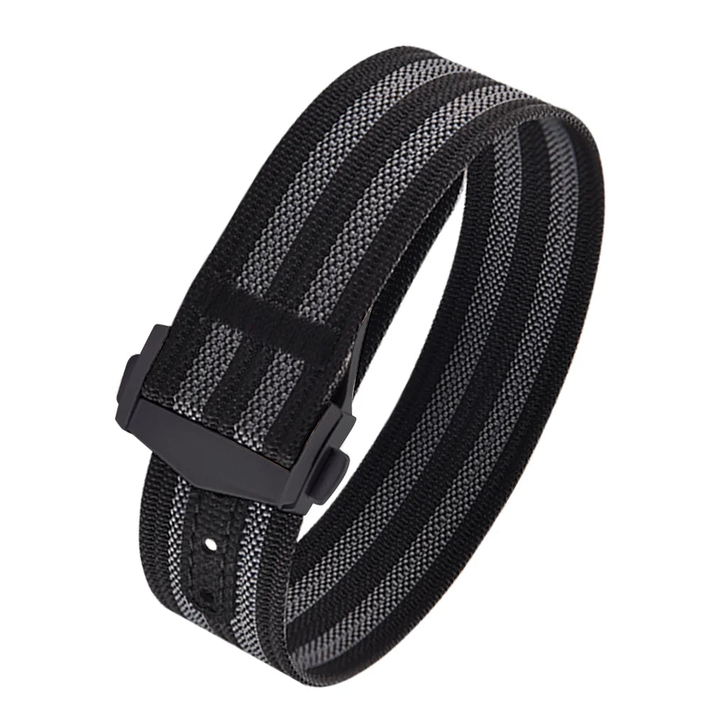 Canvas and Nylon Watch Strap, 18-20-22mm, for Omega X Swatch MoonSwatch for Seiko Men Women Sport, Waterproof, Folding Buckle