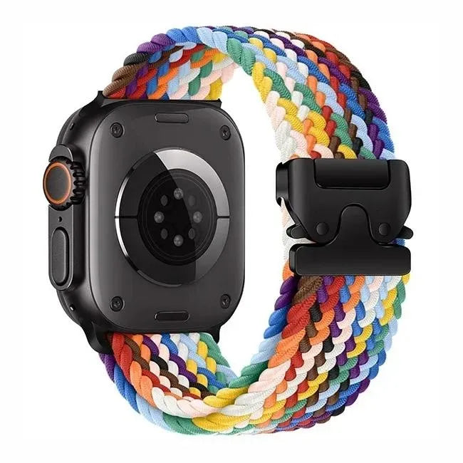 Nylon Solo Loop Bracelet for Apple Watch 46mm 44mm 45mm 42mm 40mm 38mm 41mm Ultra2 49mm iWatch Series 10 9 SE 8 7 6 5 4