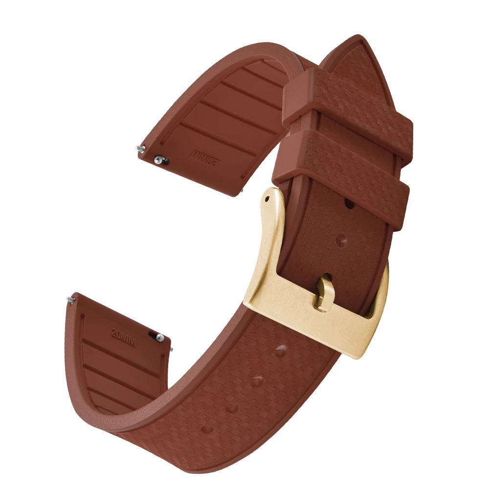 FKM Mosaic Rubber Watch Strap, 20mm 22mm, Quick Release, for Sport Diver, for Rolex Seiko Omega Cartier, Universal Belt