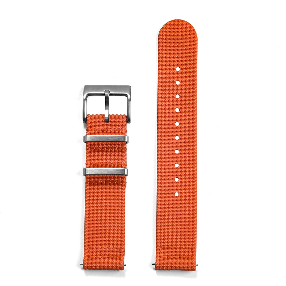 Cinturino per orologio in nylon a coste 18 mm 20 mm 22 mm, traspirante, design sportivo, resistente, cinturino morbido per uomo e donna