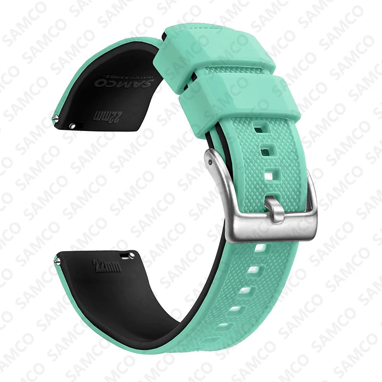 Bracelet de montre en Silicone de qualité supérieure, 18mm 20mm 22mm, à dégagement rapide, en caoutchouc, de remplacement