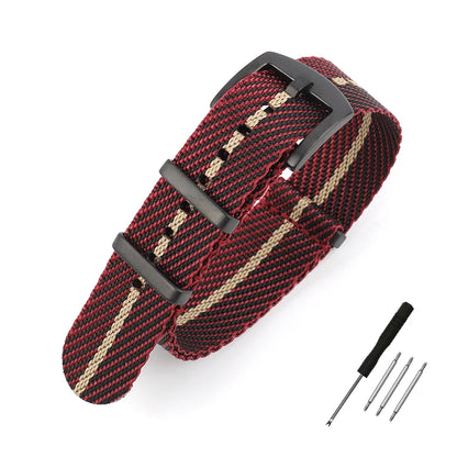 Cinturino per orologio in Nylon 20mm 22mm, cinturino a righe, cinturino di ricambio, accessori militari per cinturini orologio T-udor