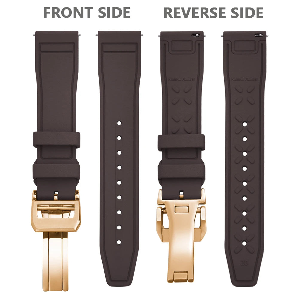 Bracelet en caoutchouc FKM 20mm 21mm 22mm pour montre IWC PILOT Portugal PORTOFINO, bracelet de plongée à libération rapide, montre connectée pour Huawei