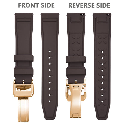Bracelet en caoutchouc FKM 20mm 21mm 22mm pour montre IWC PILOT Portugal PORTOFINO, bracelet de plongée à libération rapide, montre connectée pour Huawei