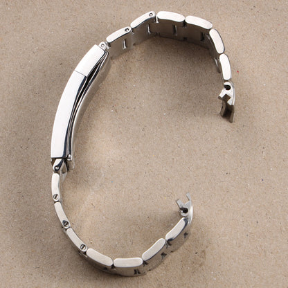 Cinturino per orologio in acciaio inossidabile massiccio argento con chiusura deployante Glide Lock 21 mm 20 mm per Rolex Submariner Daytona