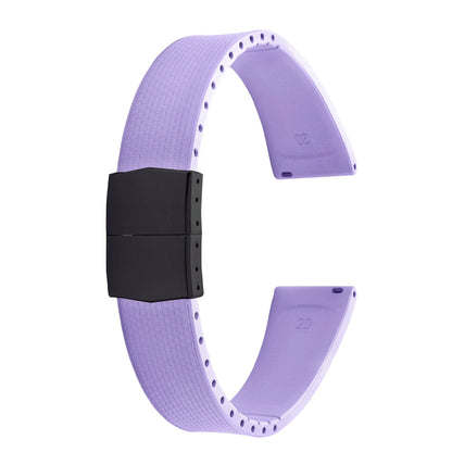 Cinturini per orologi in gomma Delugs CTS Fkm da 20 mm con fibbia a farfalla, 4 colori, texture unica, cinturino per orologi a sgancio rapido per orologi di marca