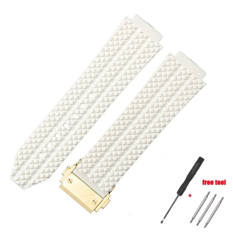 Replacement watch strap for Hublot Big Bang Classic Fusion Bracelet 24*17mm 26*19mm Soft Silicone Rubber Watch Strap