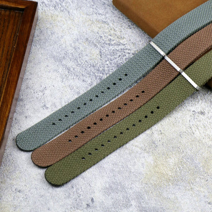 Bracelet en Nylon mélangé de coton doux 20mm 22mm bracelet de montre Vintage noir marron bracelet ceinture avec acier inoxydable
