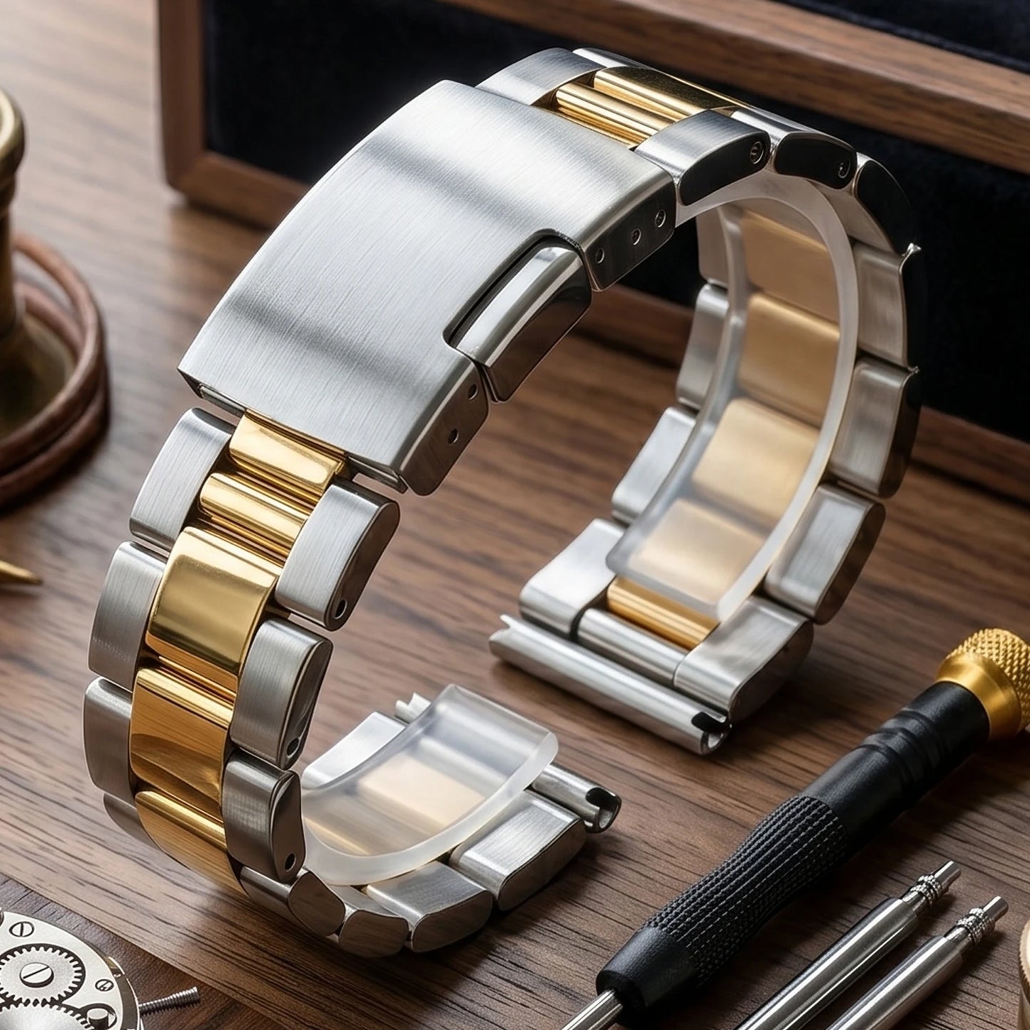 Bracelet de montre universel en acier inoxydable massif, 18, 20, 22, 24mm, extrémité droite, bracelet en métal, bracelet de remplacement pour hommes