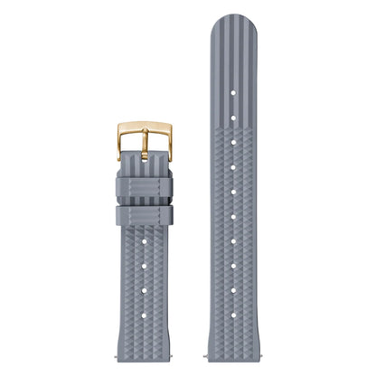 FKM – Fluororubber Waffle Watch Strap, 20mm 22mm, Universal, Waterproof, Comfortable, Sport, Quick Release