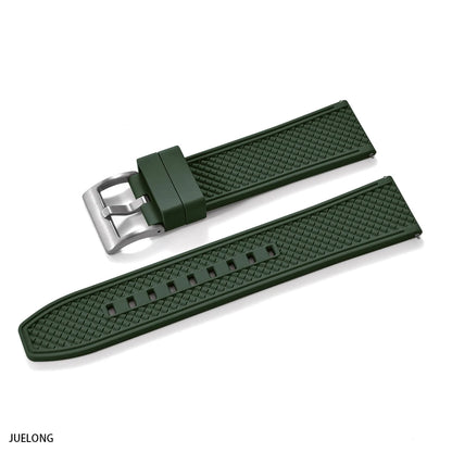 2025 NewFKM Bracelet de montre en caoutchouc 18 mm/20 mm/22 mm/24 mm |   Sangle de plongée à dégagement rapide, étanche, Anti-allergie, pour Seiko/Citizen/Garmin