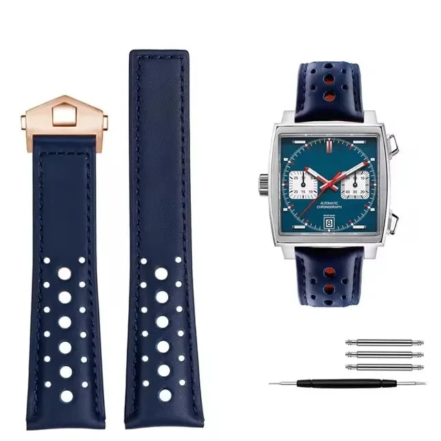 Bracelet de montre Cuir Rallye pour TAG Heuer Monaco - CAW211M 211P CAW211R 211T