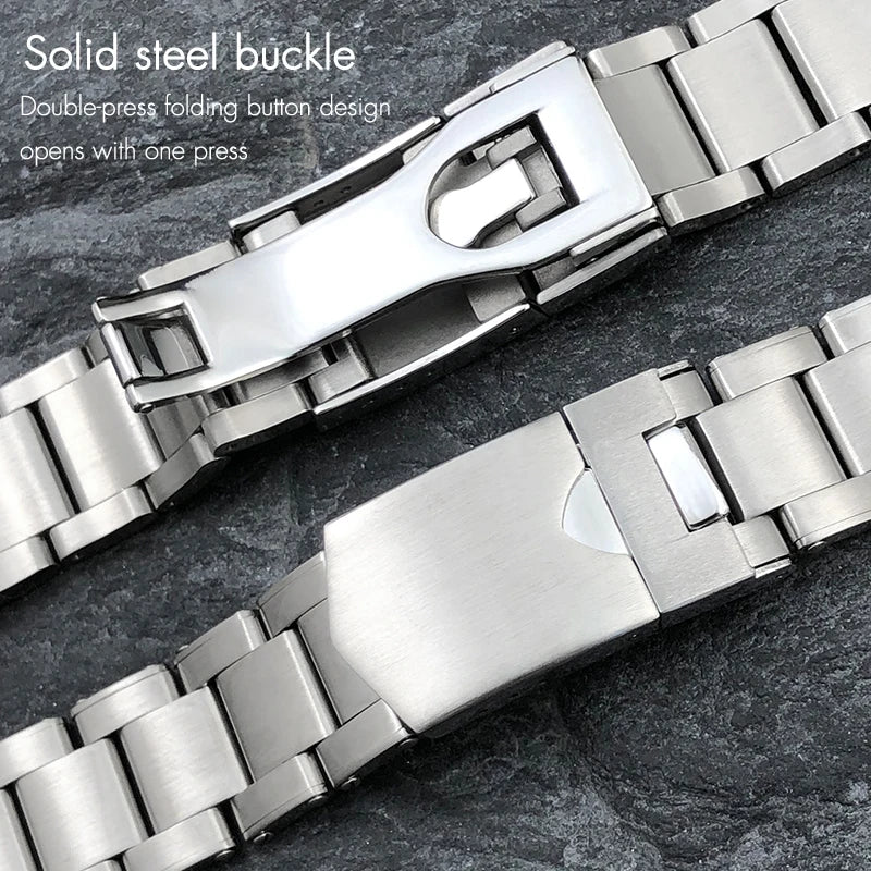 Curved End 316L Stainless Steel Watch Bracelet for Tudor 41mm Black Bay 22mm Solid Metal Watch Band Pelagos