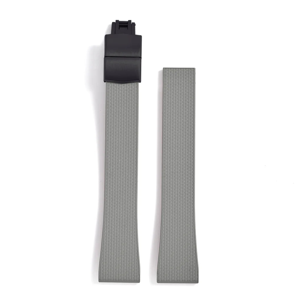 Original Stripess CTS FKM 20mm rubber watch strap for d-elug FKM CTS quick release watch strap silver butterfly buckle cut to size