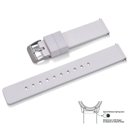 Bracelet de montre en caoutchouc Premium lisse - Rapide / Universel