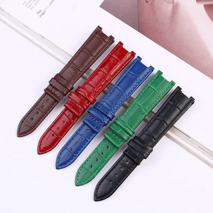 Green and brown calfskin leather watch strap, cowhide leather watch strap, Brosthree Eyed PARKER series, MK2277, 2425, 2290, 2281, 2280, MK6985, 6984, MK5354