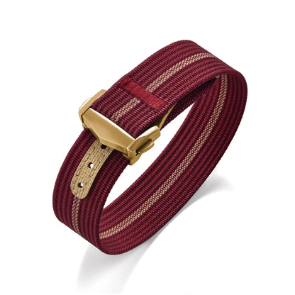Ribbed Nylon Military Watch Strap 18mm 20mm 22mm with FKM Rubber Deployment Buckle, Sports Bracelet for Men Omega/Tudor/Seiko