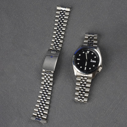 For Seiko DressKX 5 Sport (SRPE53 SRPE55 SRPE57 SRPE58) - Jubilee Watch Band 20mm Solid Curved End Stainless Steel Bracelet