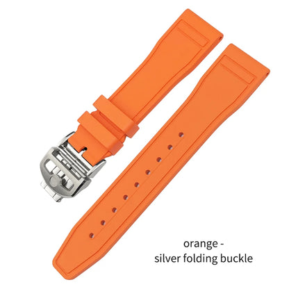 Cinturino per orologio in caucciù fluorurato naturale impermeabile di alta qualità per IWC Big Pilot's TOP GUN 20 mm 21 mm 22 mm FKM