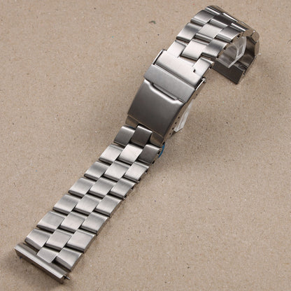 Cinturino per orologio in acciaio inossidabile massiccio spazzolato lucido argento 24mm per Breitling Super Ocean Avenger, bracciale in metallo da uomo