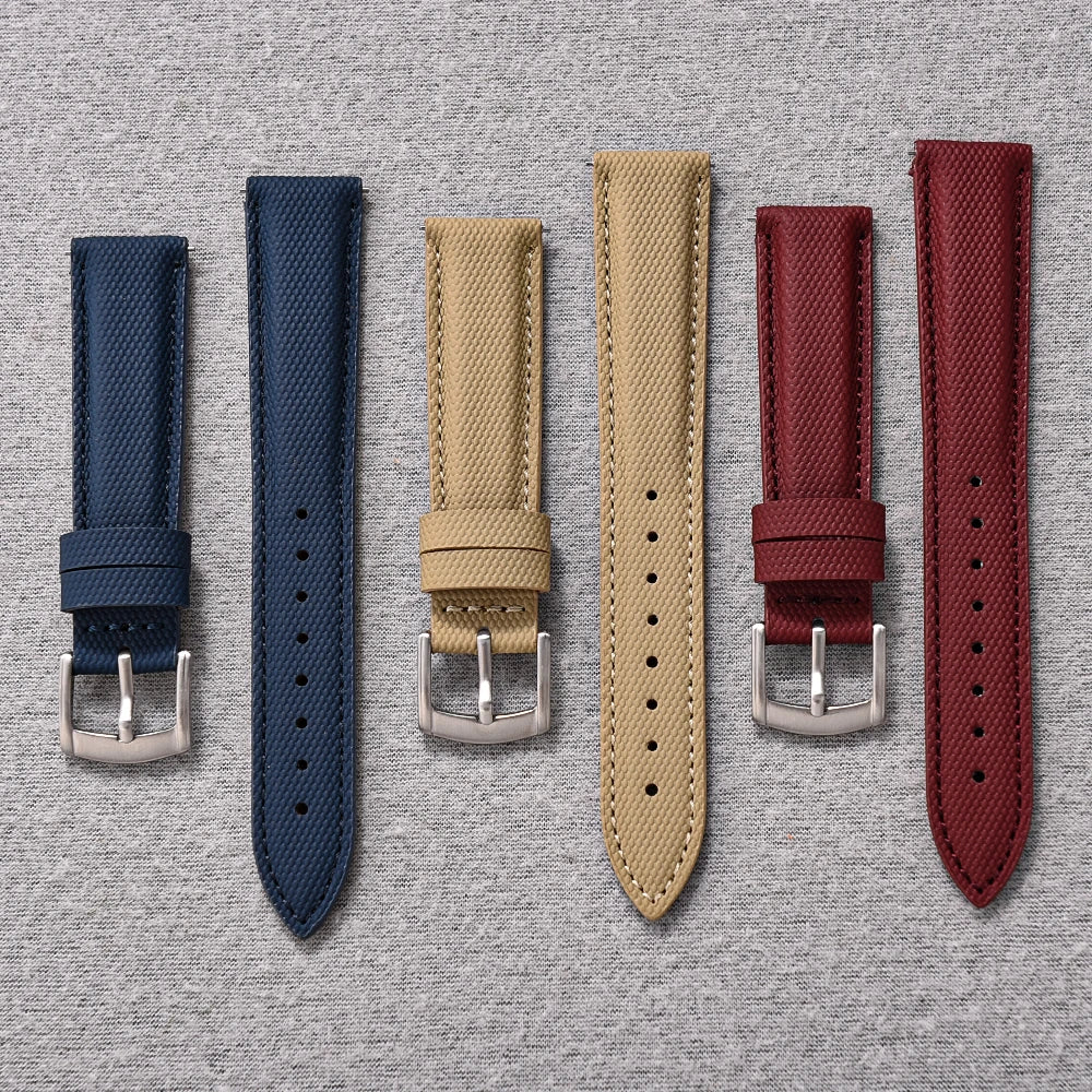 New Sailcloth Coated Sport Watch Strap 18/19/20/22mm Quick Release Waterproof Wristband for Huawei/Samsung Smartwatch Accessories