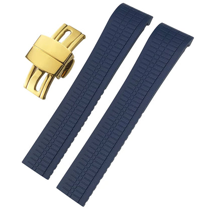 Cinturino per orologio in gomma con perni in acciaio da 21 mm, per Patek Philippe Aquanaut 5164 5167, cinturino per orologio in silicone morbido e colorato, braccialetti impermeabili