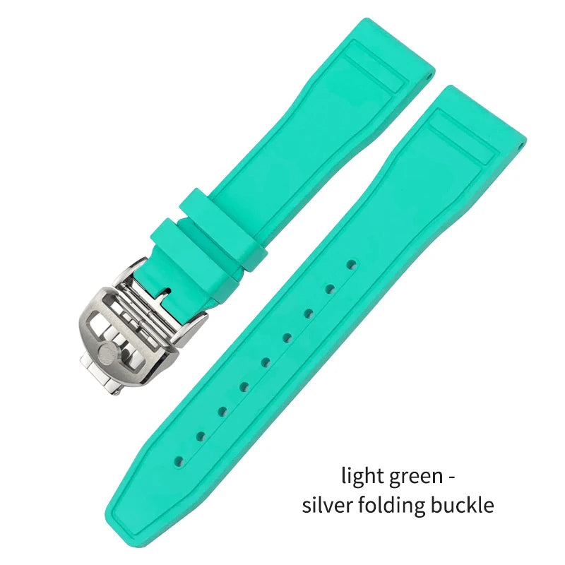 Cinturino per orologio in caucciù fluorurato naturale impermeabile di alta qualità per IWC Big Pilot's TOP GUN 20 mm 21 mm 22 mm FKM