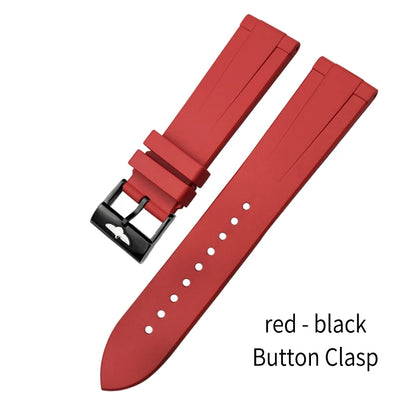 Bracelet de montre en caoutchouc fluoré FKM à dégagement rapide, 21mm 22mm, pour Breitling Navitimer Avenger Superocean, bracelet de montre souple coloré