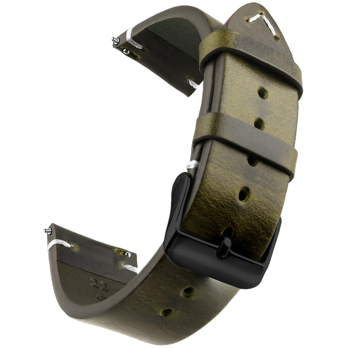 Bracelet de montre en cuir véritable de cire, bracelets de montre à dégagement rapide 18mm/19mm/20mm/21mm/22mm/24m, pour Samsung, Seiko, Oris, montre citoyen