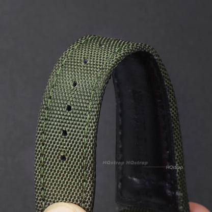 Cinturino per orologio IWC da pilota in tela di nylon, cinturino sportivo impermeabile, cinturino in vera pelle bovina, per uomo e donna, 20mm, 21mm, 22mm